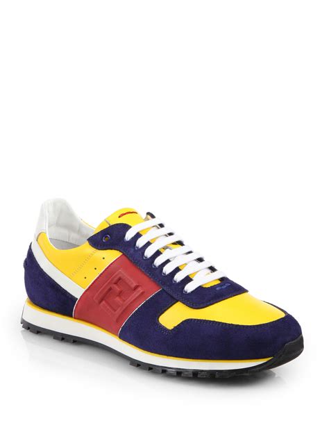 fendi yellow sneakers
